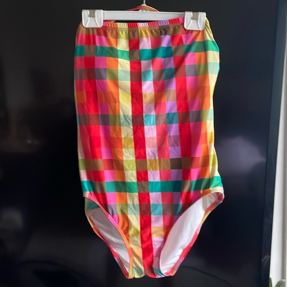 Kate Spade Garden Plaid One Piece - Picture 3 of 5